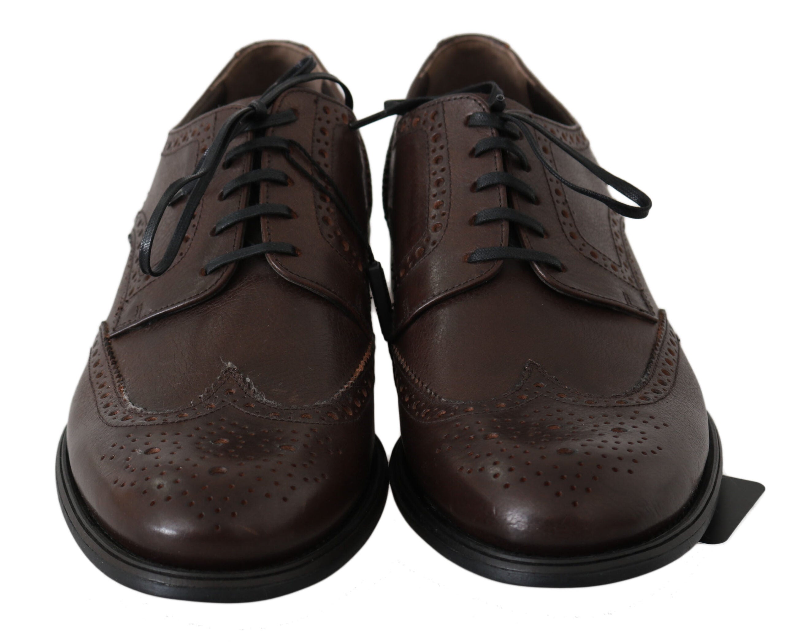 Dolce & Gabbana Braune Leder Brogue Derby Dress Schuhe