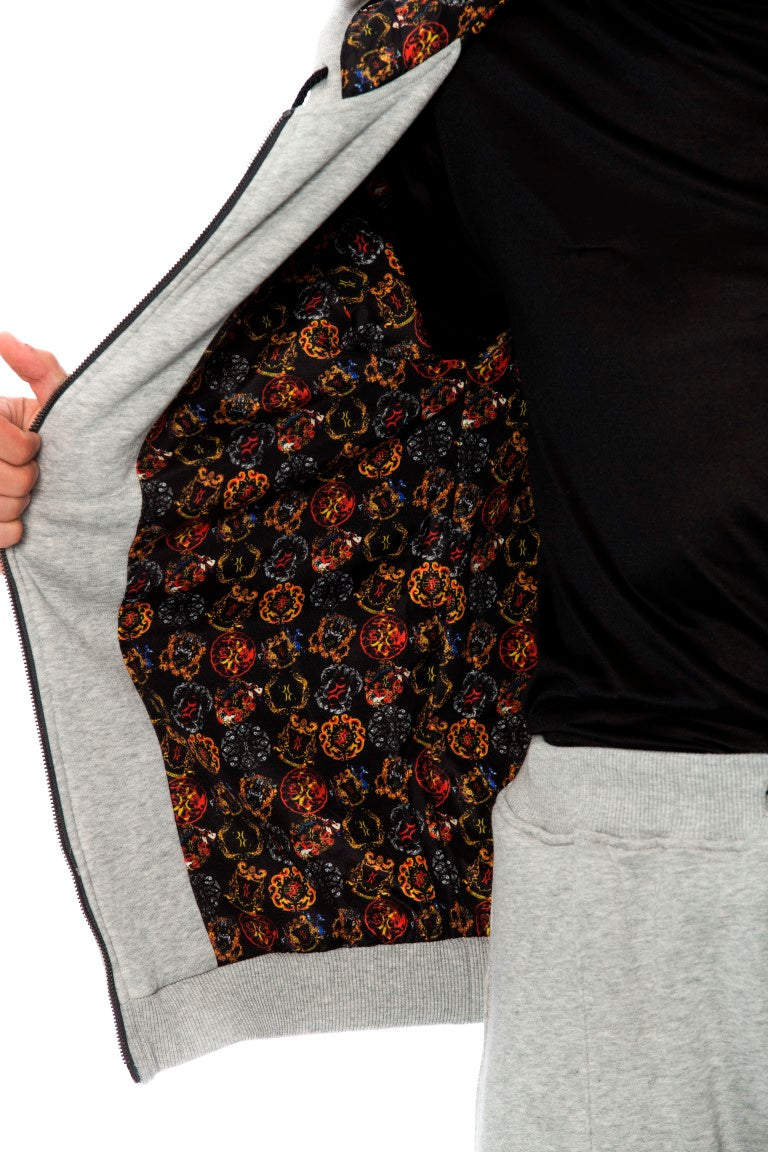 Billionaire Italian Couture Grauer Baumwoll-Kapuzenpullover