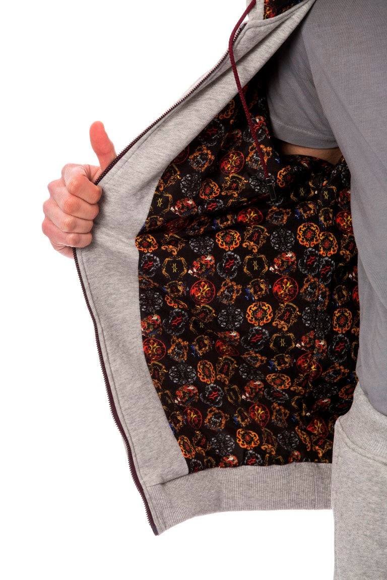 Billionaire Italian Couture Grauer Baumwoll-Kapuzenpullover