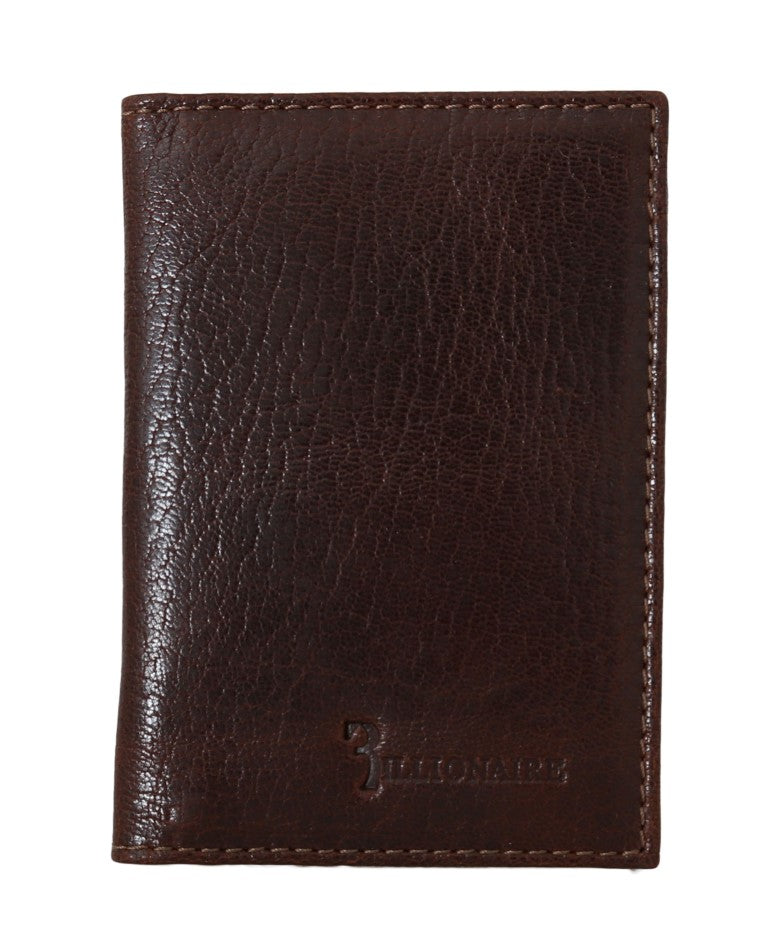 Billionaire Italian Couture Braunes Leder Bifold Wallet
