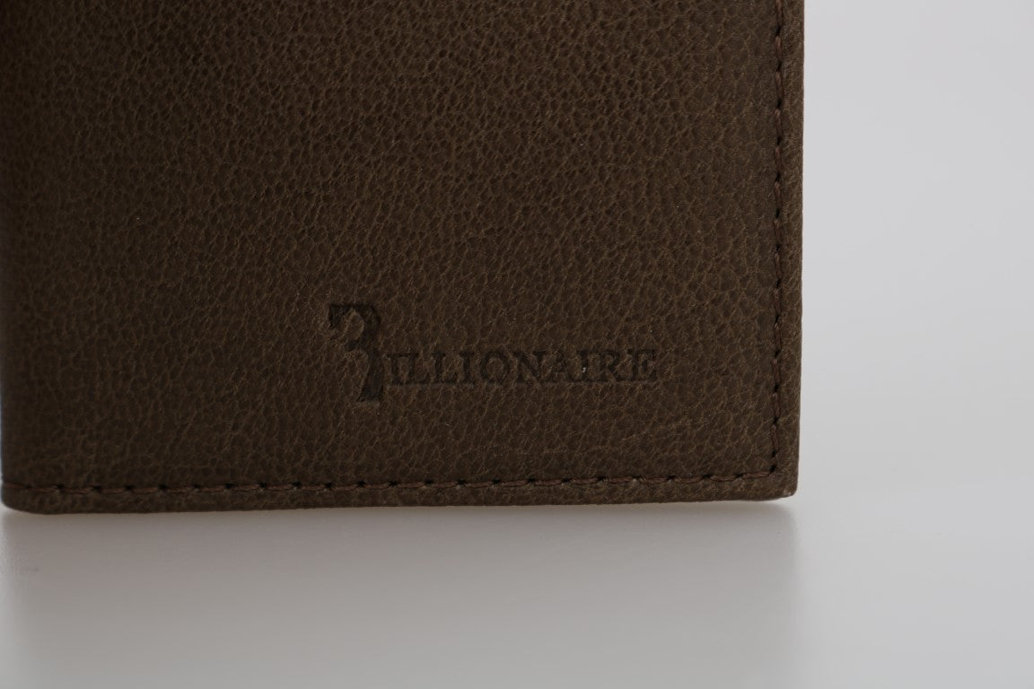 Billionaire Italian Couture Braunes Leder Bifold Wallet