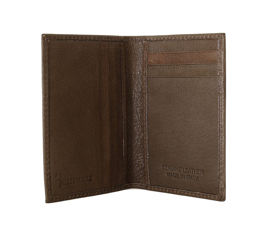 Billionaire Italian Couture Braunes Leder Bifold Wallet