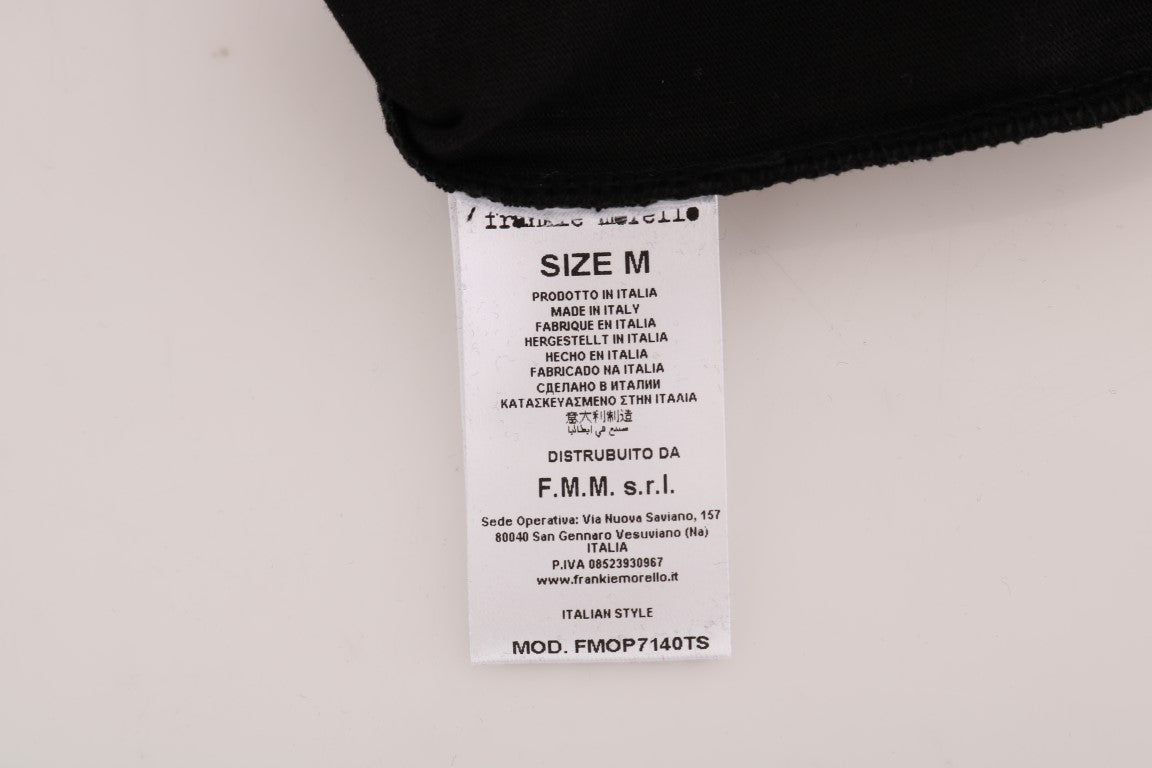 Frankie Morello Schwarzes Baumwoll-RIDERS T-Shirt mit Rundhalsausschnitt