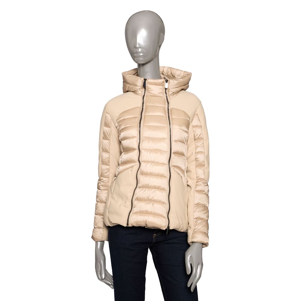 Baldinini Trend Beige Polyester Women's Jacket with Hood