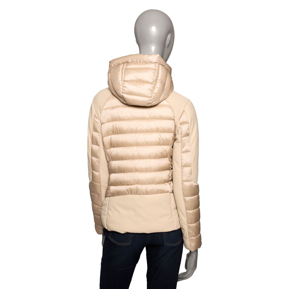 Baldinini Trend Beige Polyester Women's Jacket with Hood