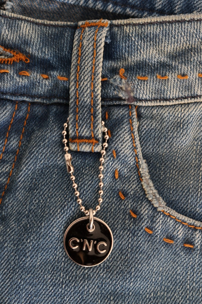 Costume National Klassische Jeans aus Baumwolle mit blauer Waschung