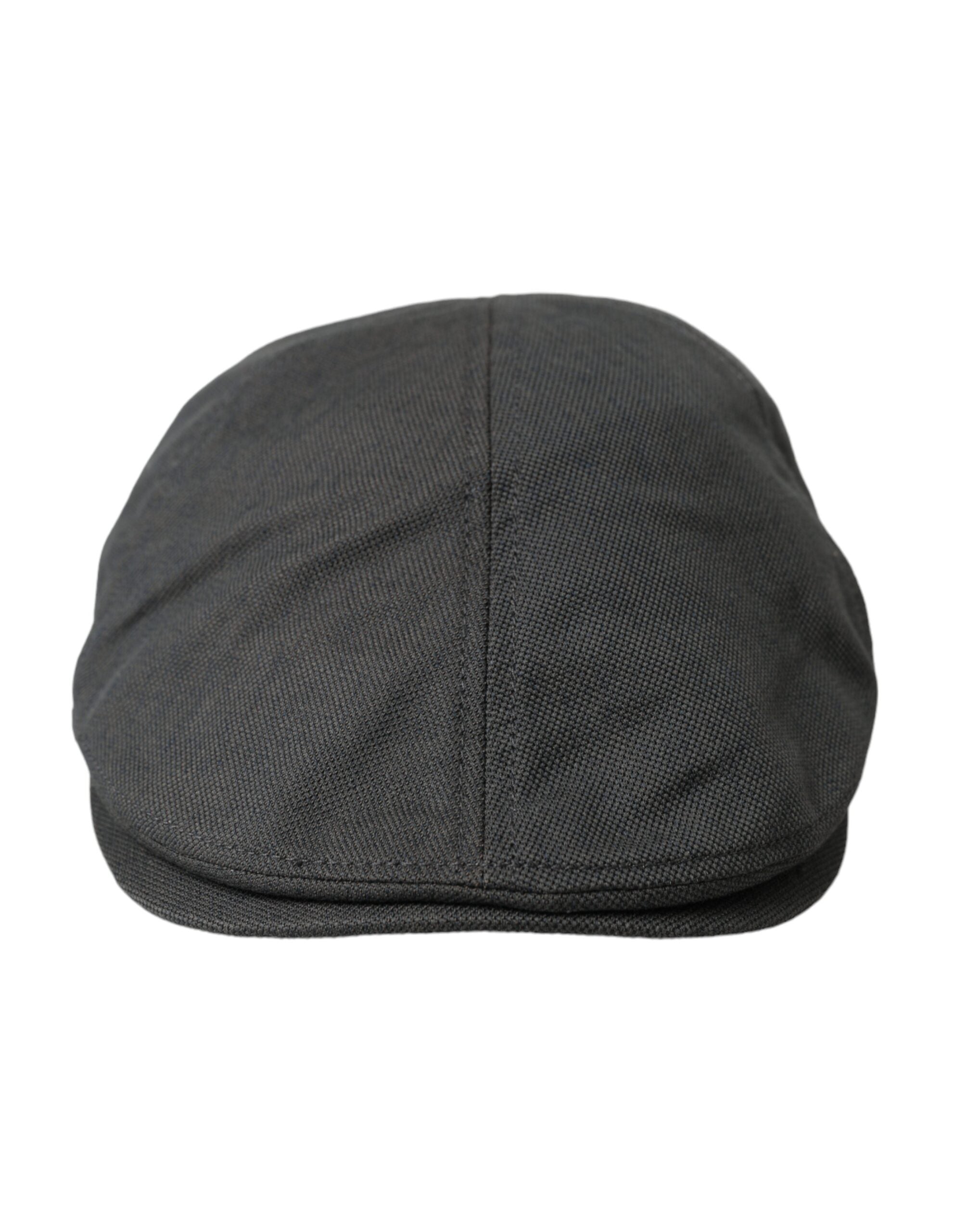 Dolce &amp; Gabbana Dark Grey Nylon Newsboy Hat Men