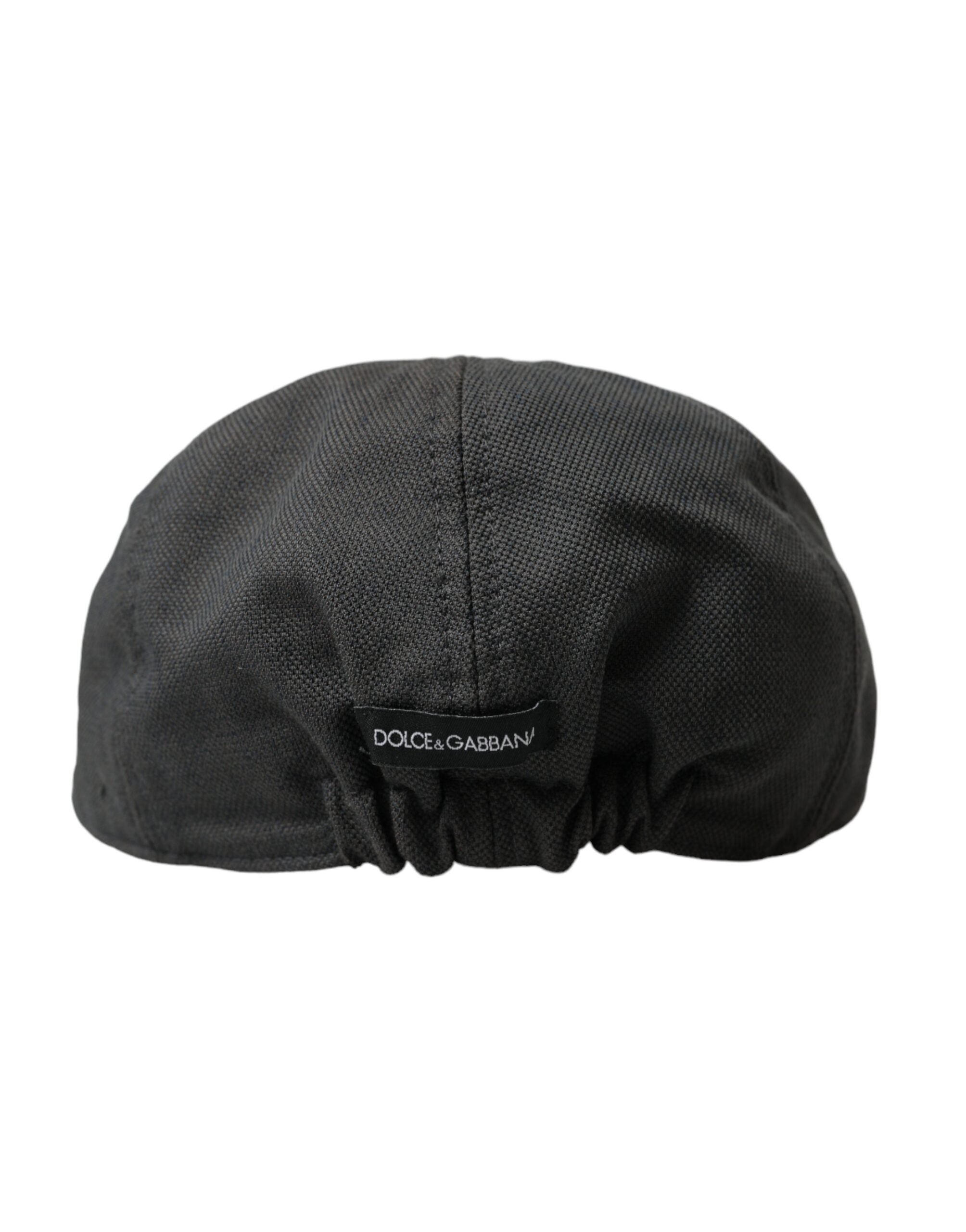 Dolce &amp; Gabbana Dark Grey Nylon Newsboy Hat Men