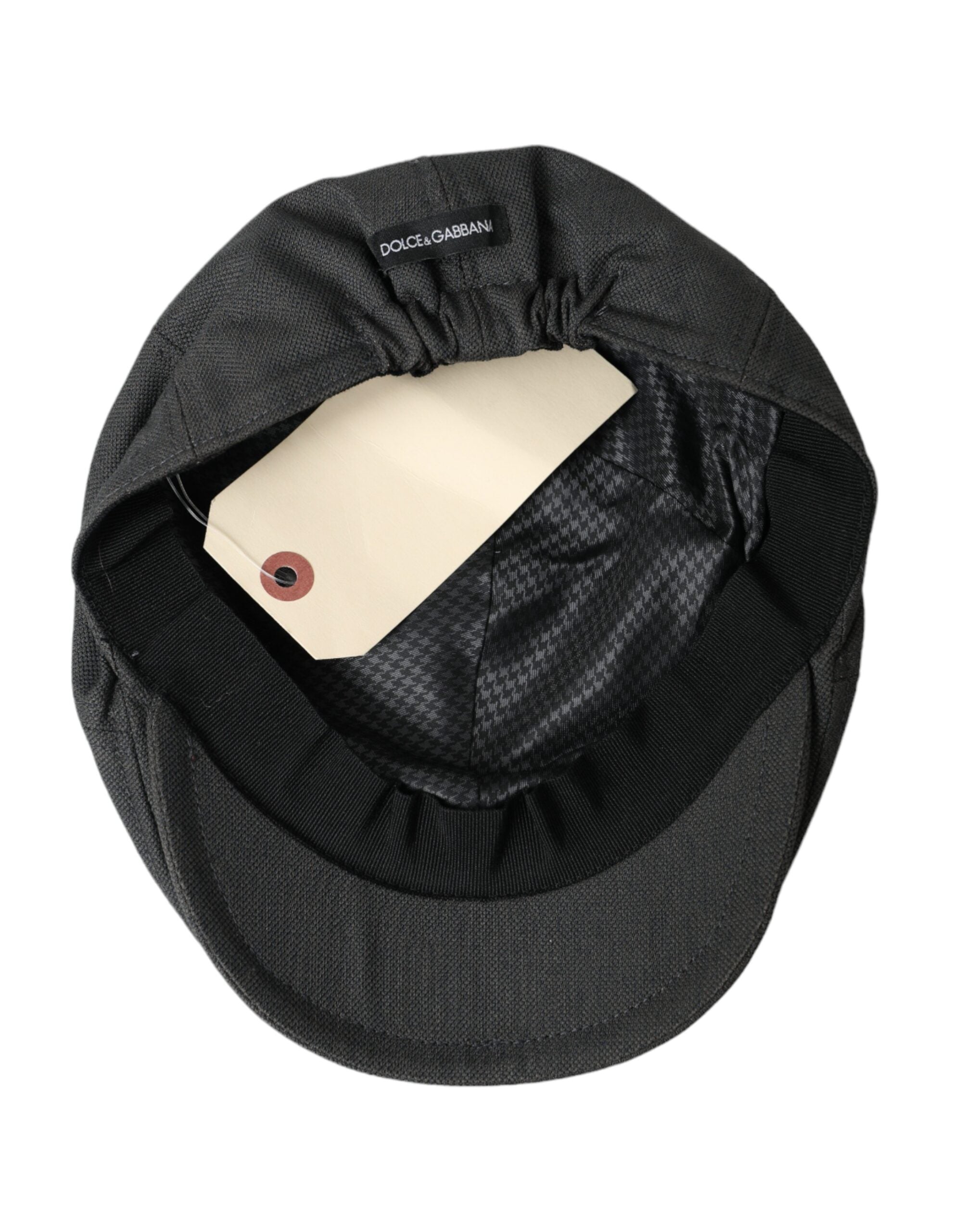 Dolce &amp; Gabbana Dark Grey Nylon Newsboy Hat Men