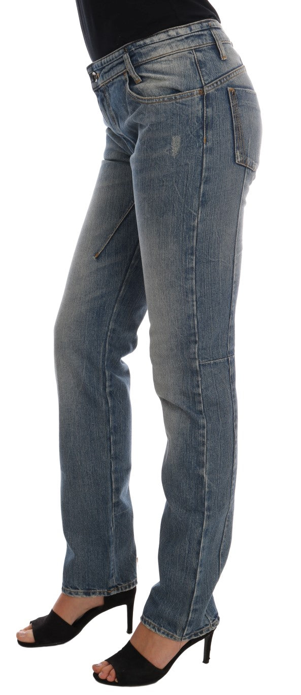 Costume National Blaue Baumwoll-Stretch-Denim-Jeans