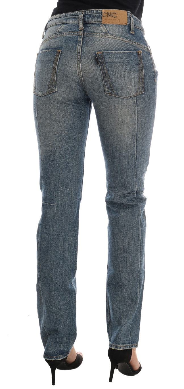Costume National Blaue Baumwoll-Stretch-Denim-Jeans