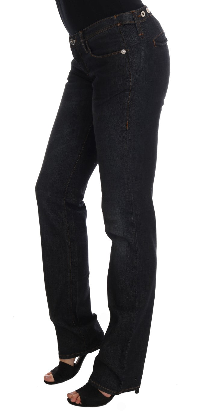 Costume National Dunkelblaue Slim Fit Jeans aus Baumwolle