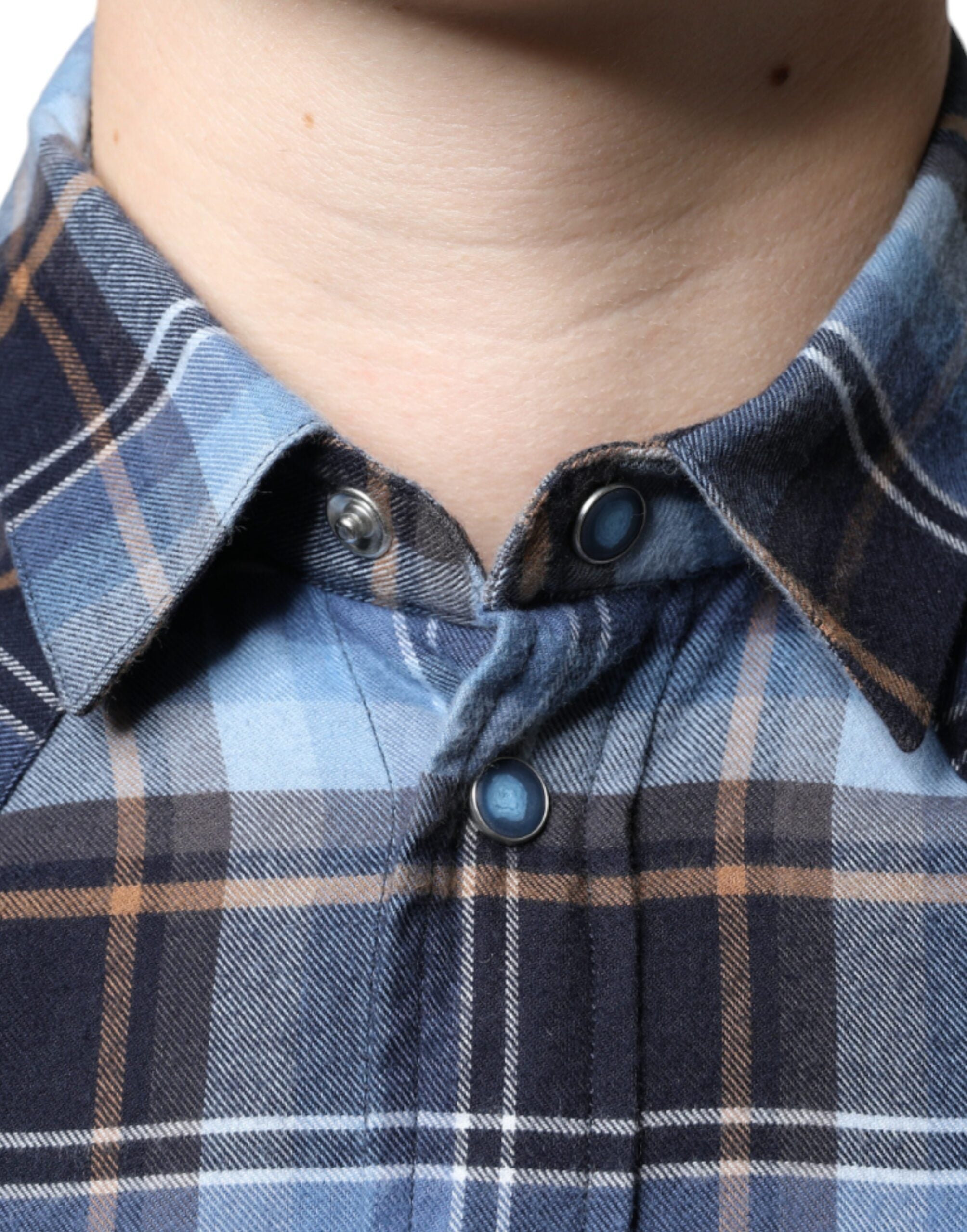 Dolce &amp; Gabbana Çok Renkli Kareli Paradiso Yama Slim Fit Gömlek