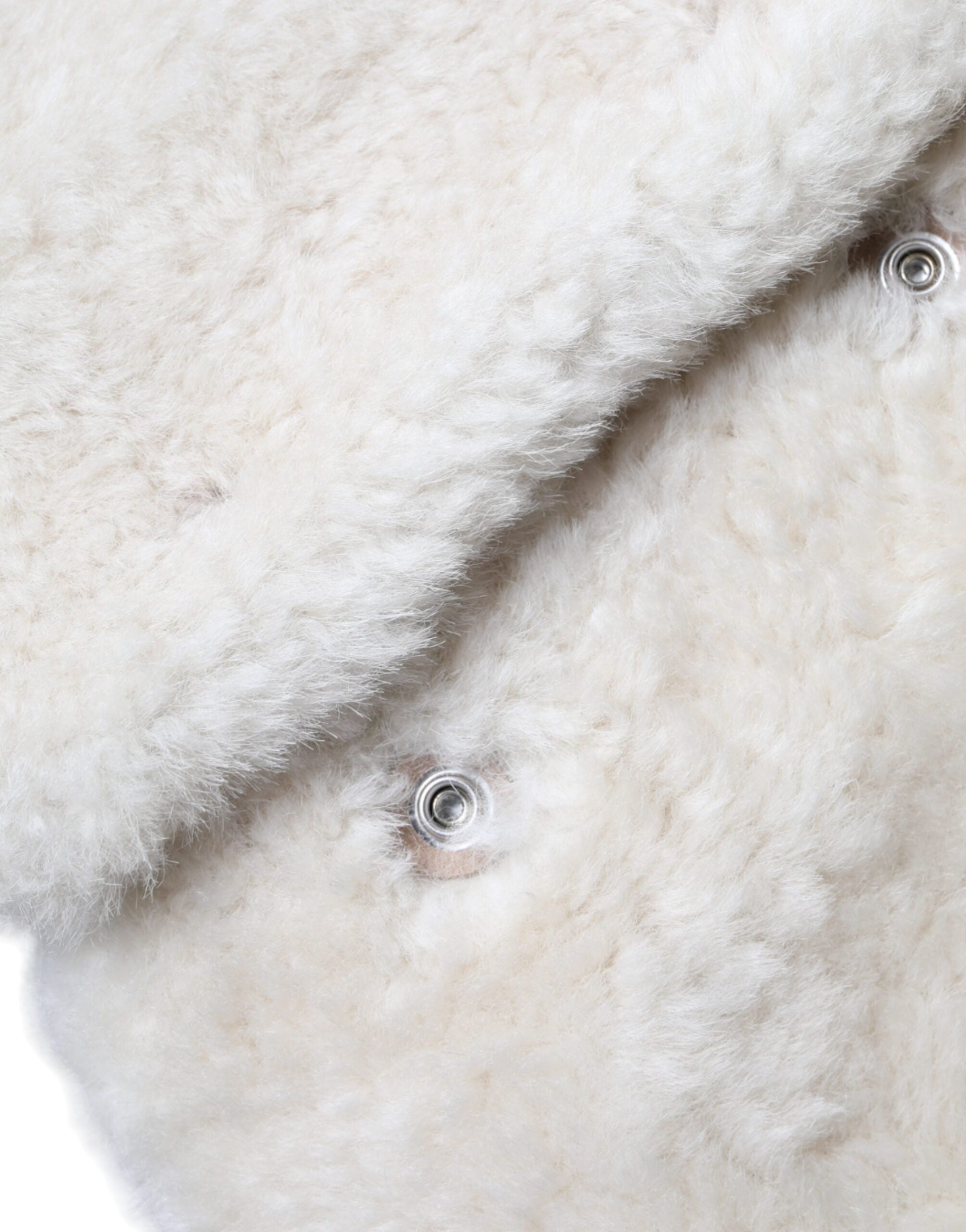 Burberry White WARRENFORD Shearling Deri Yelek Ceket