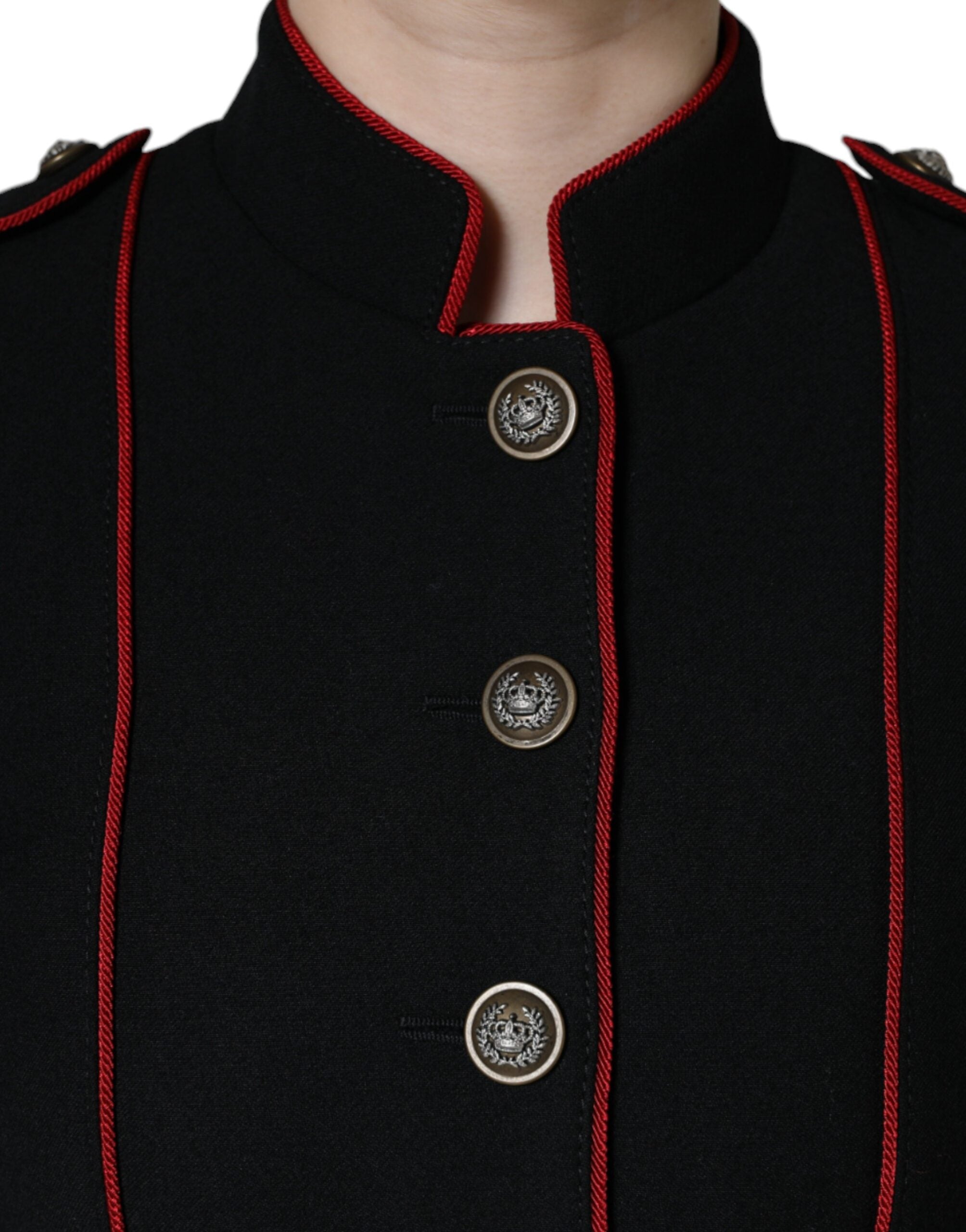 Dolce &amp; Gabbana Siyah Tek Sıra Düğmeli Trençkot Ceket