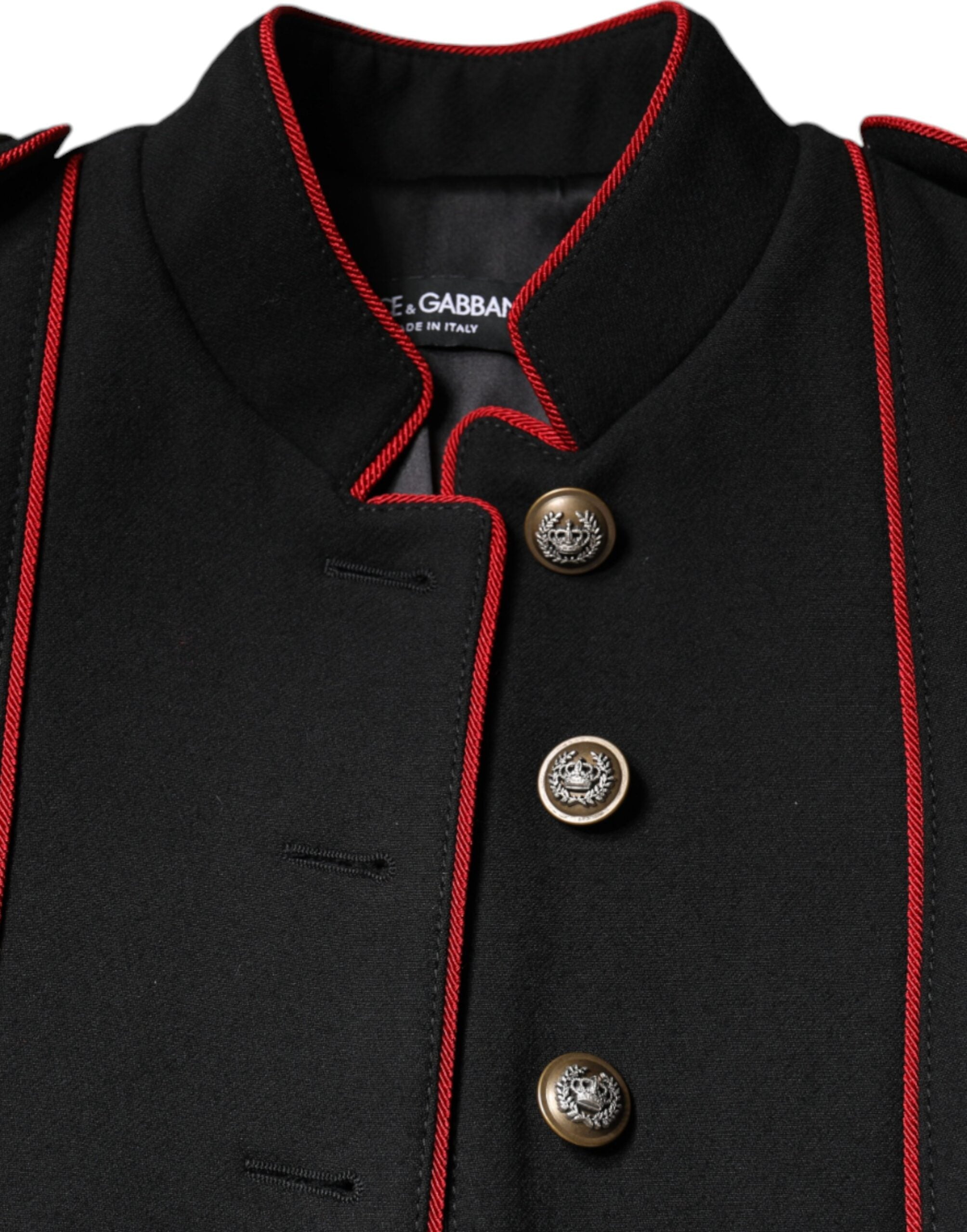 Dolce &amp; Gabbana Siyah Tek Sıra Düğmeli Trençkot Ceket