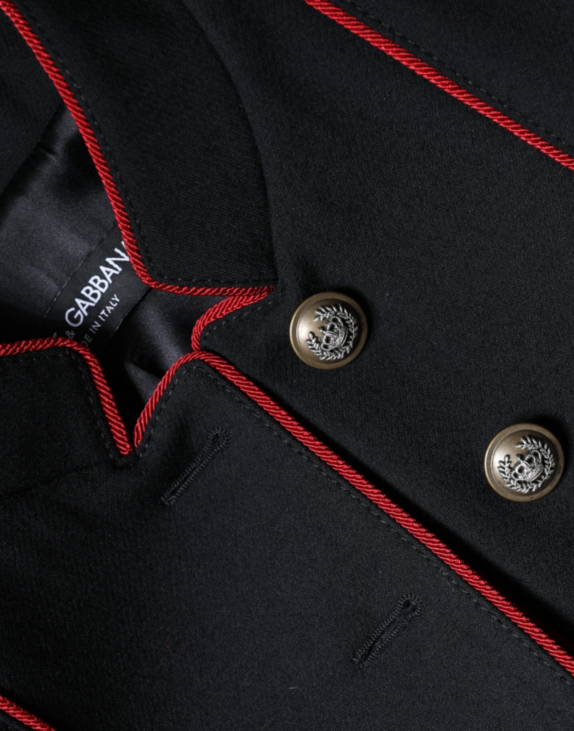 Dolce &amp; Gabbana Siyah Tek Sıra Düğmeli Trençkot Ceket