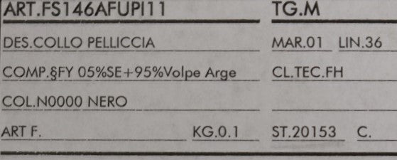 Dolce &amp; Gabbana Black Silver Fox Fur Scarf 