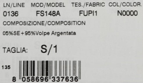 Dolce & Gabbana Schwarzer Silberfuchs-Pelzschal