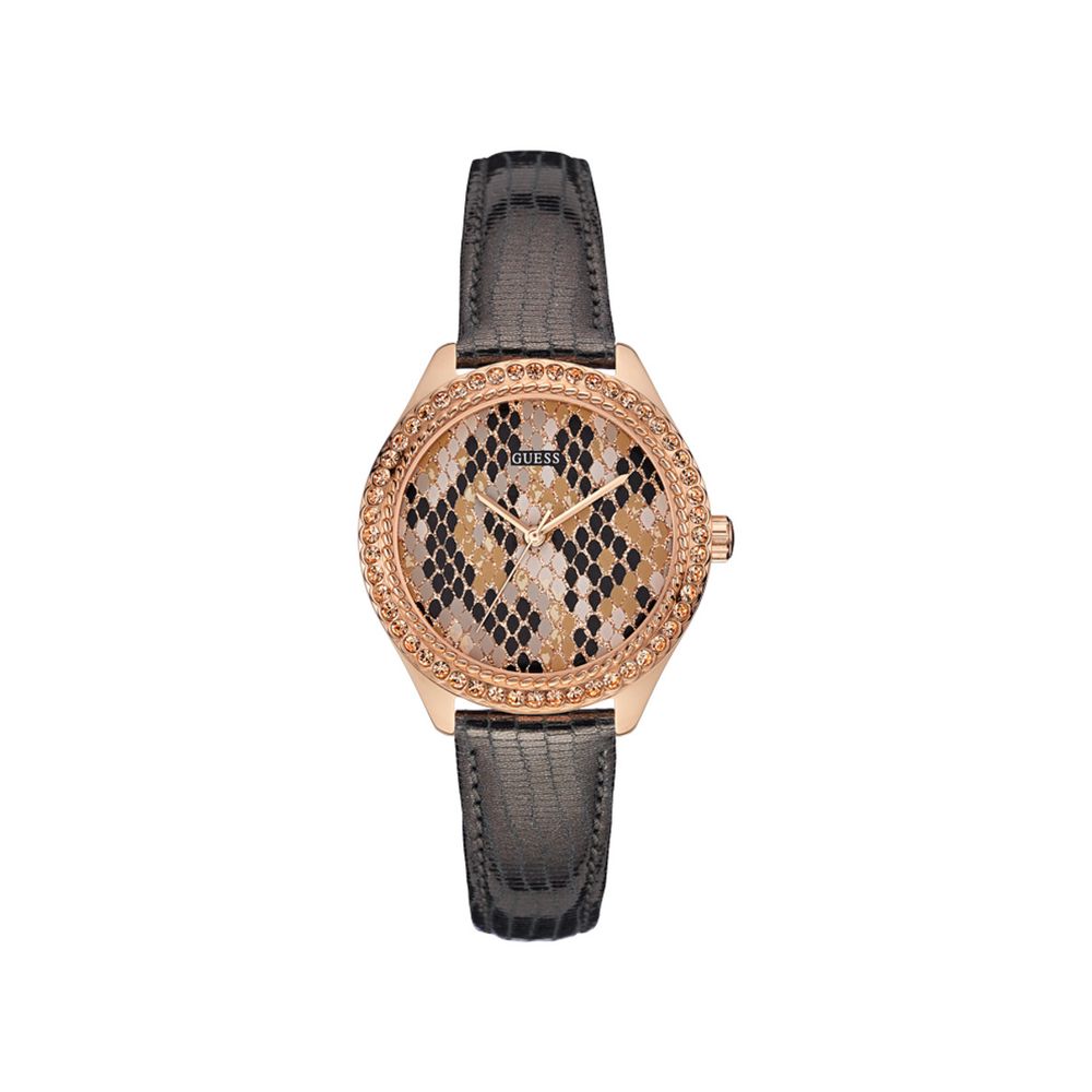 Guess Graue Lederuhr