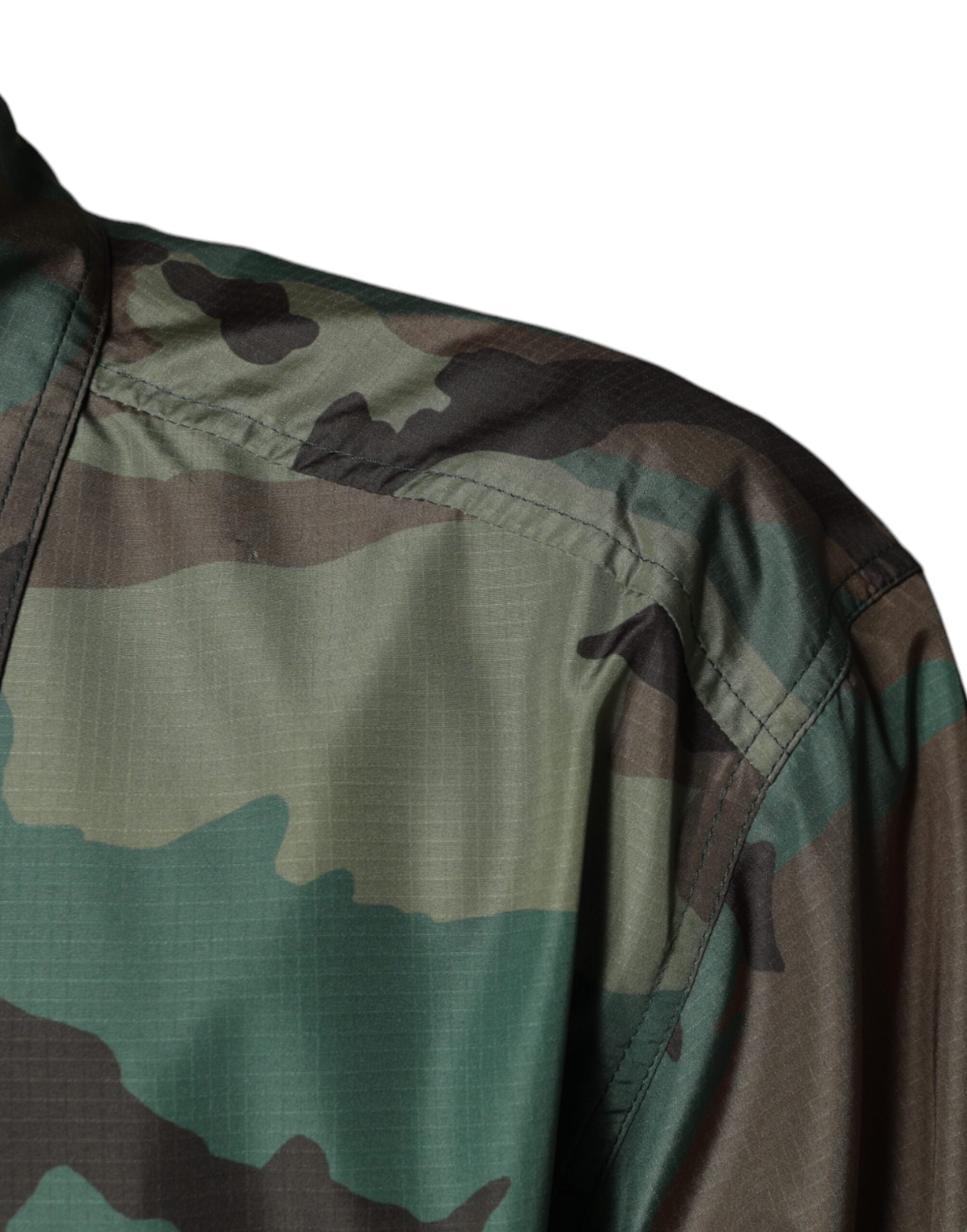 Dolce &amp; Gabbana Multicolor Camouflage Button Down Shirt