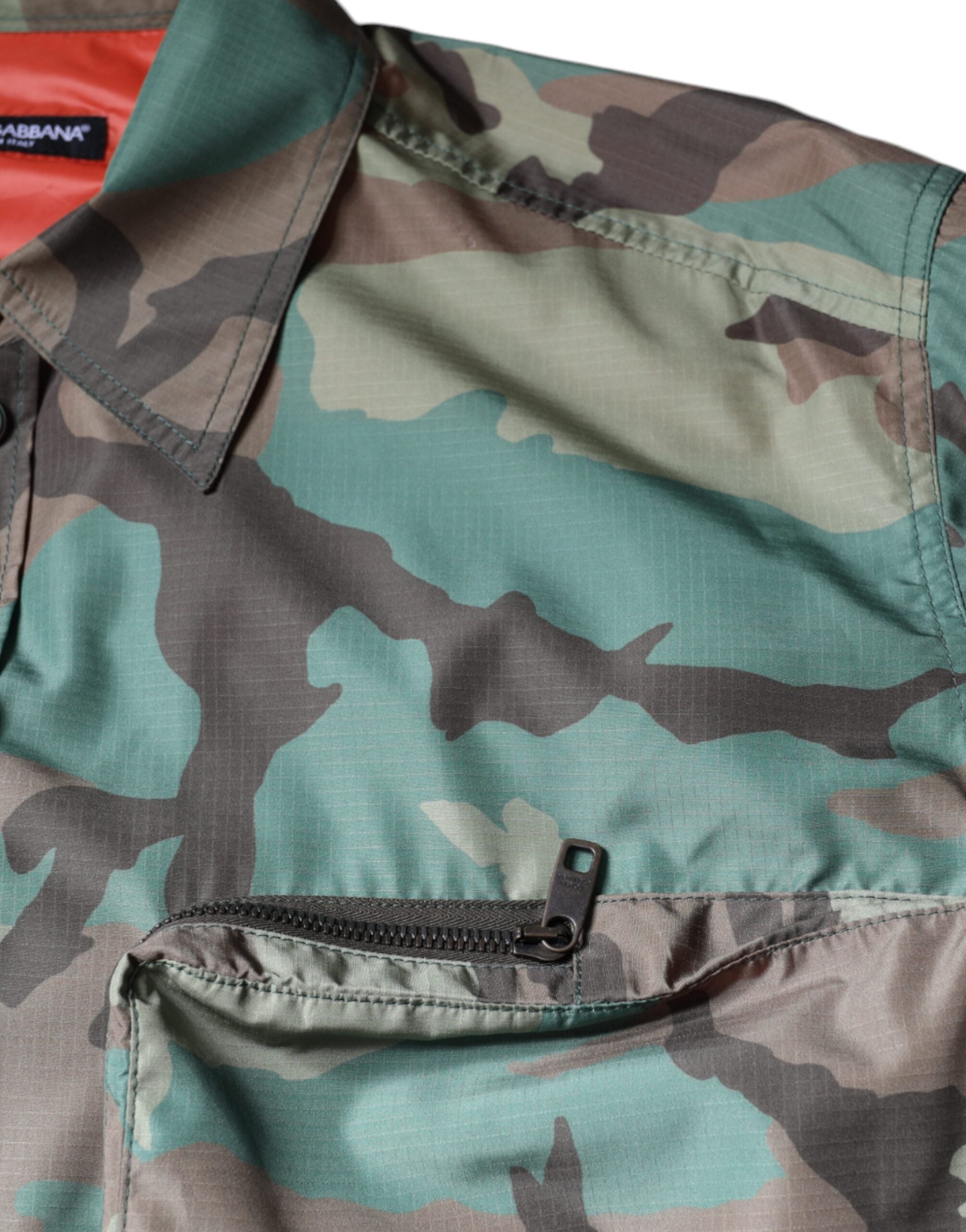 Dolce &amp; Gabbana Multicolor Camouflage Button Down Shirt