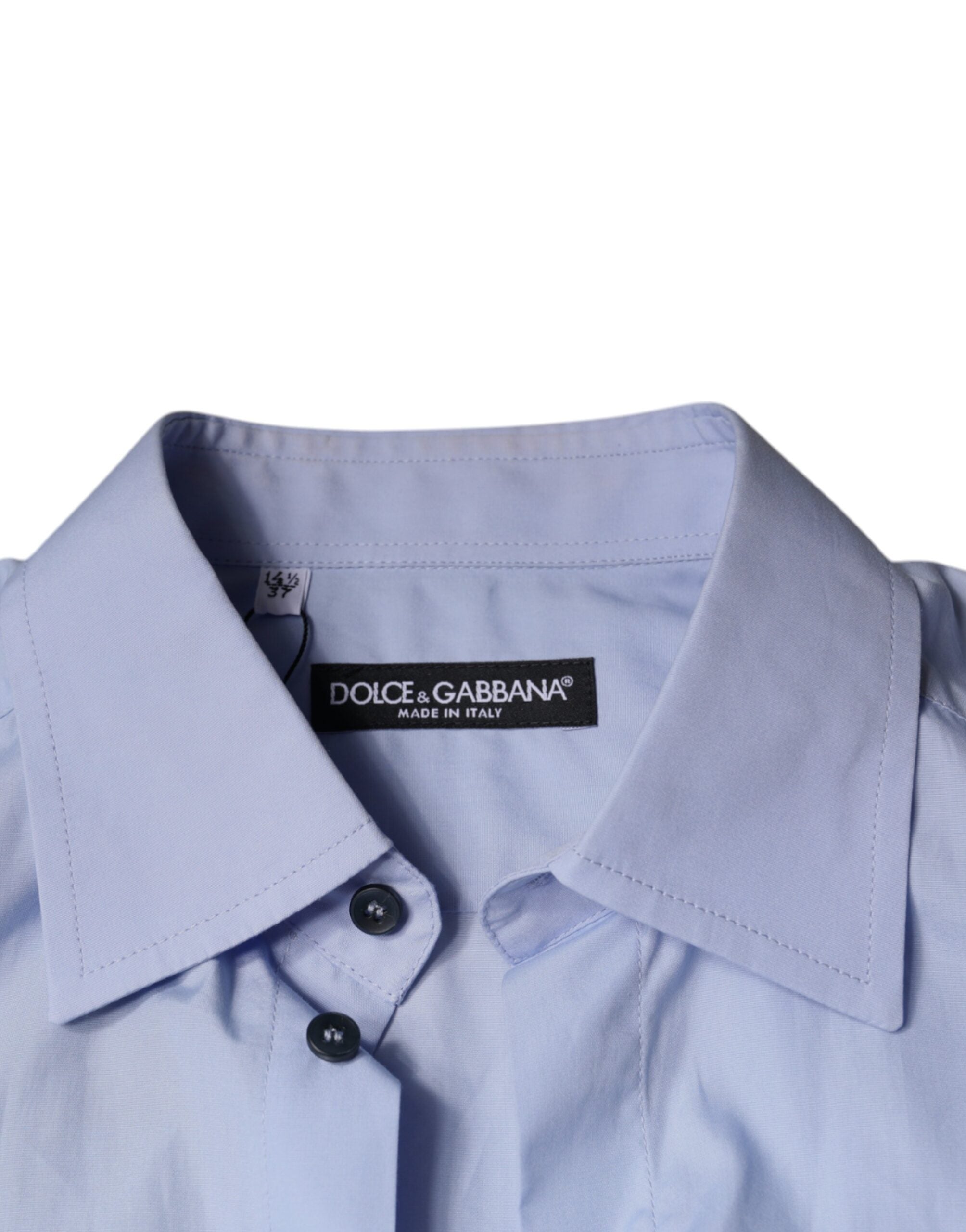 Dolce &amp; Gabbana Light Blue Cotton Men Dress Formal Shirt