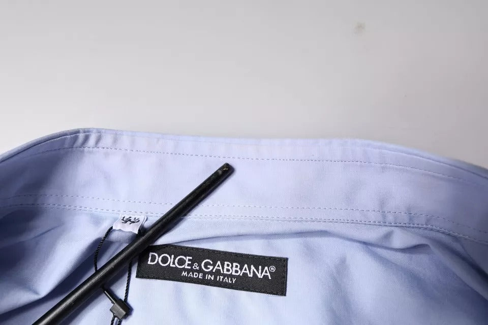 Dolce &amp; Gabbana Light Blue Cotton Men Dress Formal Shirt