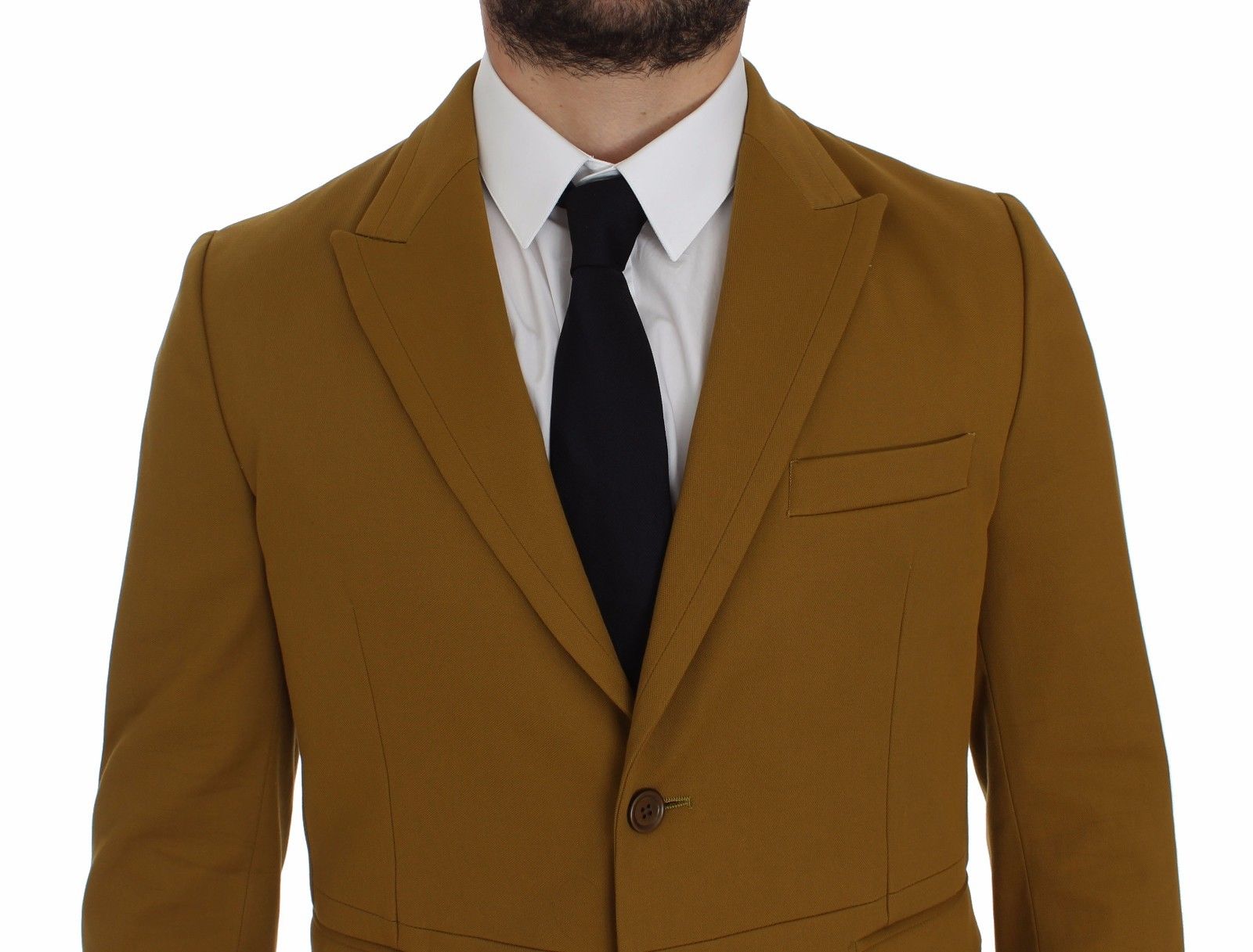 Dolce & Gabbana Gelber Baumwoll-Stretch-Blazer