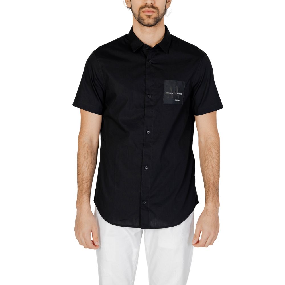 Armani Exchange black cotton shirt