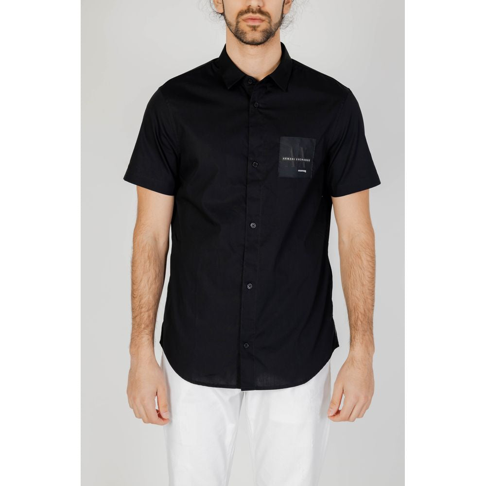Armani Exchange black cotton shirt