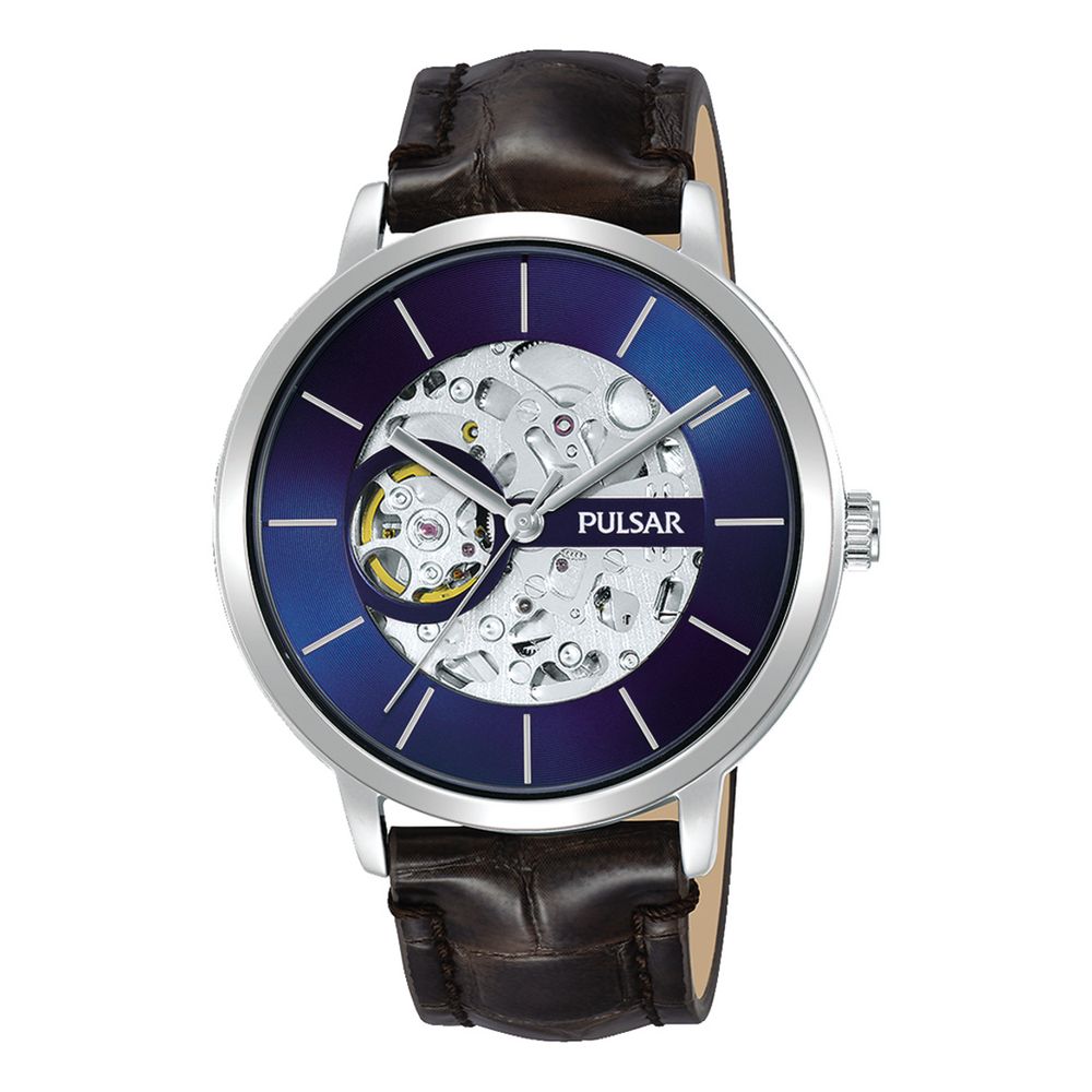Pulsar brown leather watch