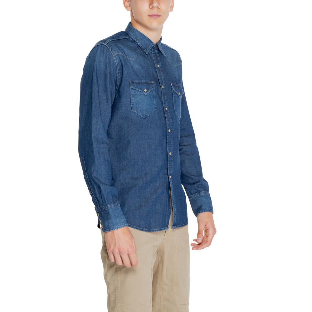Replay blue cotton shirt