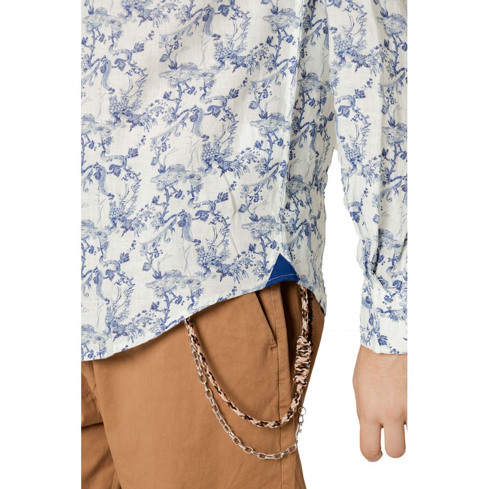 Gianni Lupo blue linen shirt