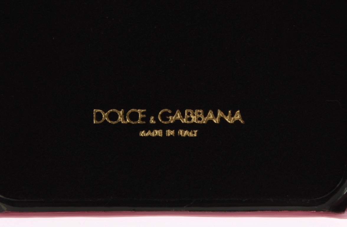 Dolce & Gabbana Rosa Leder Herz Handyhülle
