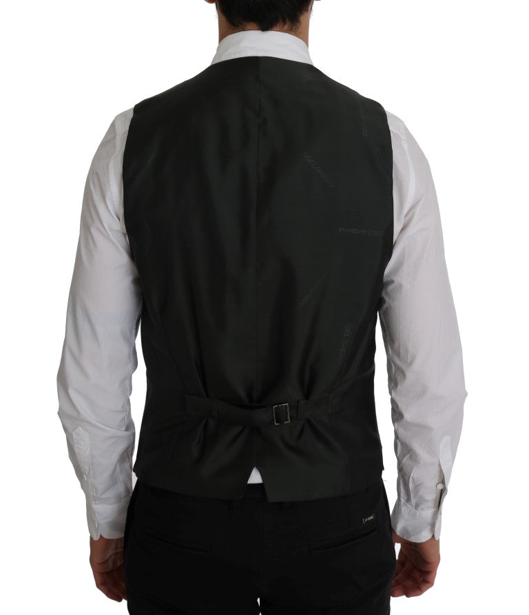 Dolce &amp; Gabbana Black STAFF cotton vest with stripes