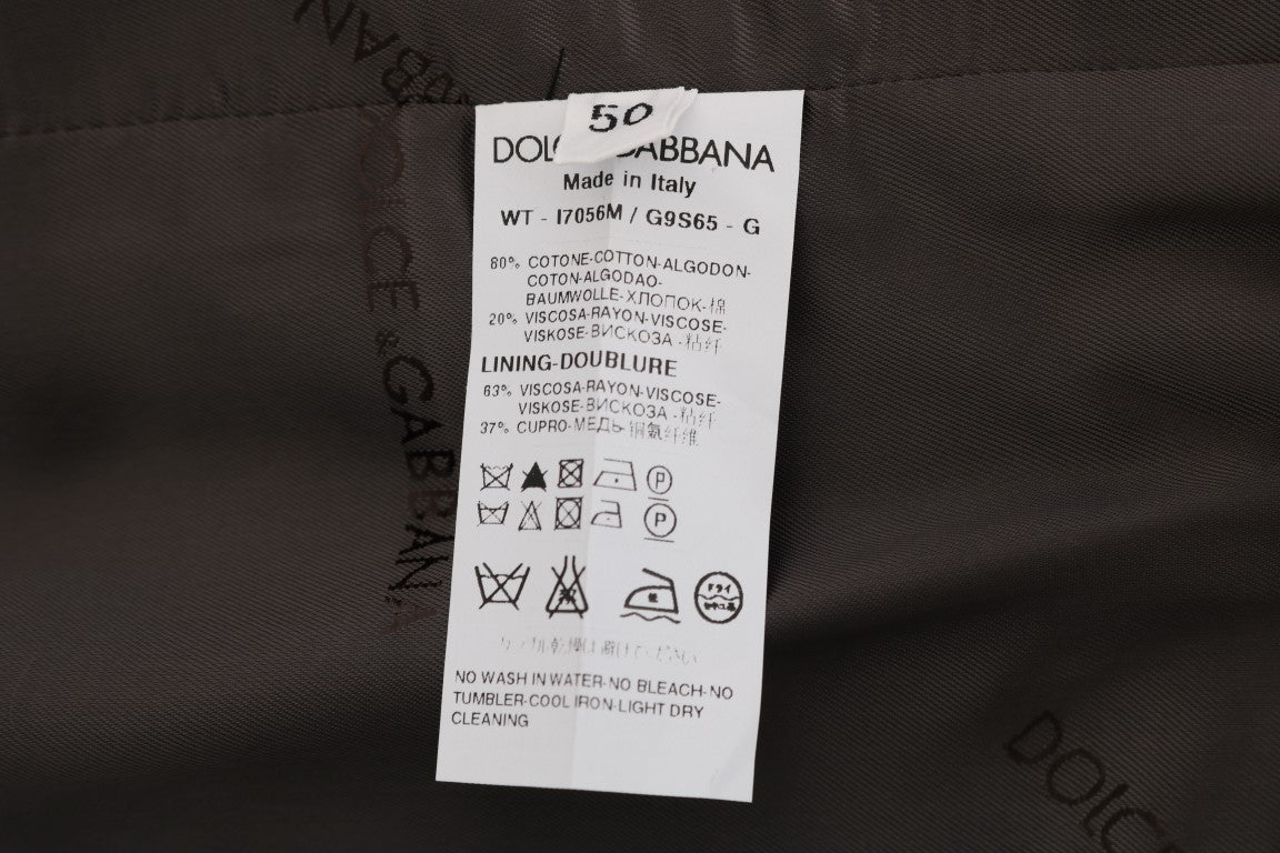Dolce &amp; Gabbana Grey STAFF Cotton Vest with Stripes