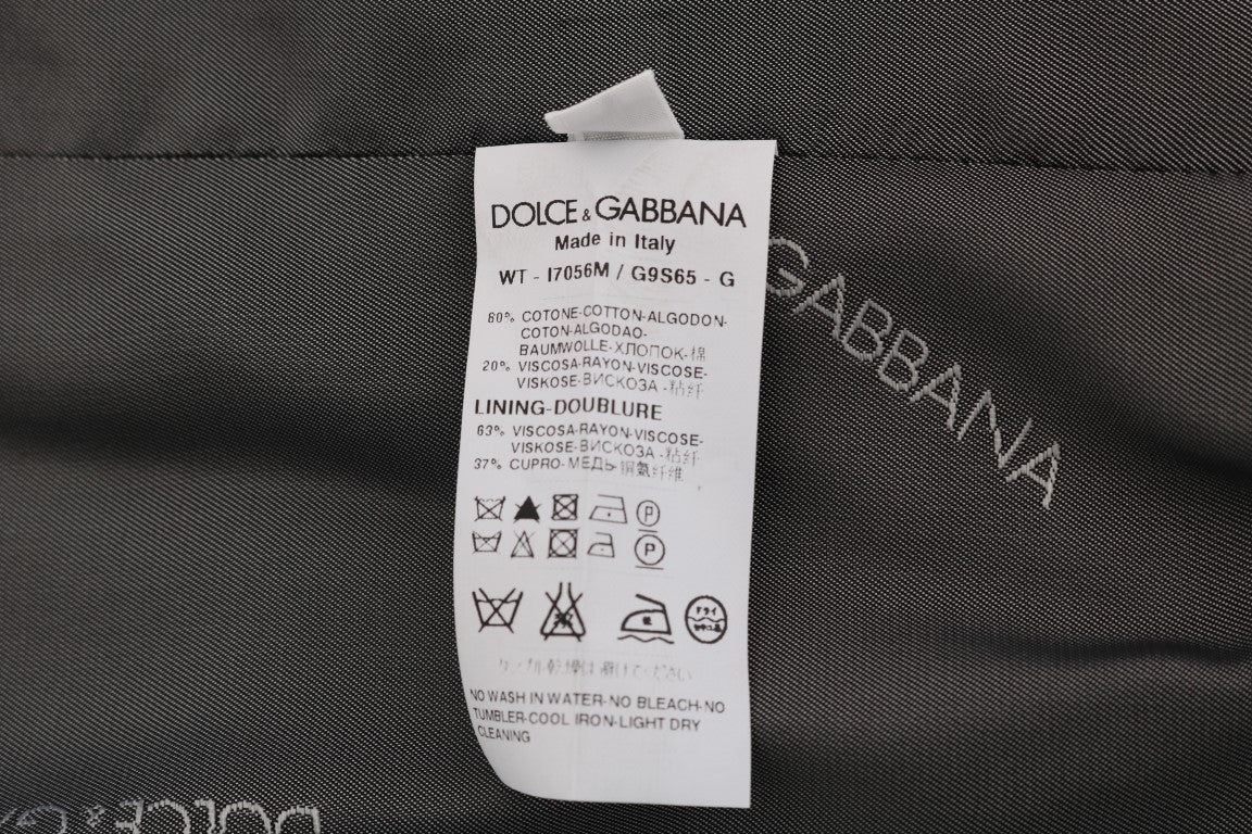 Dolce &amp; Gabbana Grey STAFF Cotton Vest with Stripes