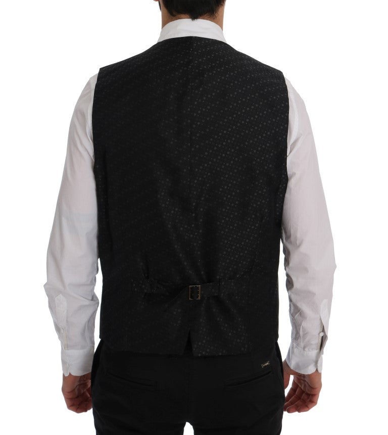 Dolce &amp; Gabbana Grey STAFF Cotton Vest with Stripes