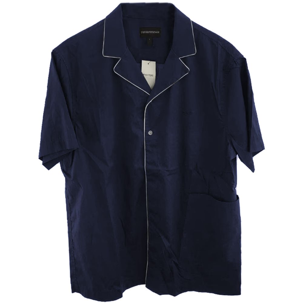 Emporio Armani blue cotton shirt