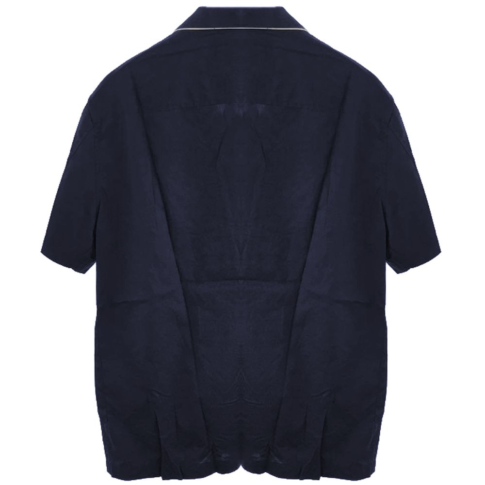 Emporio Armani blue cotton shirt