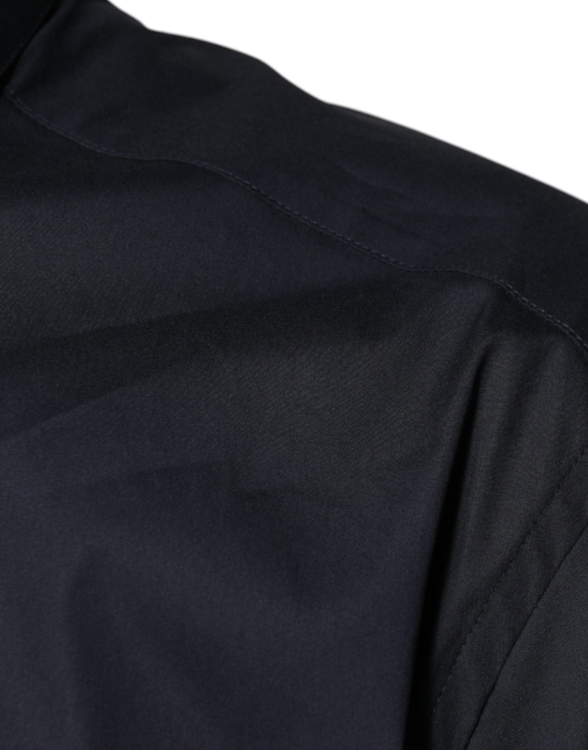 Dolce & Gabbana Schwarzes formelles GOLD-Hemd aus Baumwollmischung