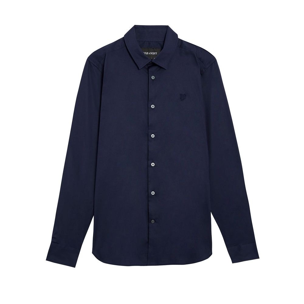 Lyle & Scott Blaues Baumwollhemd