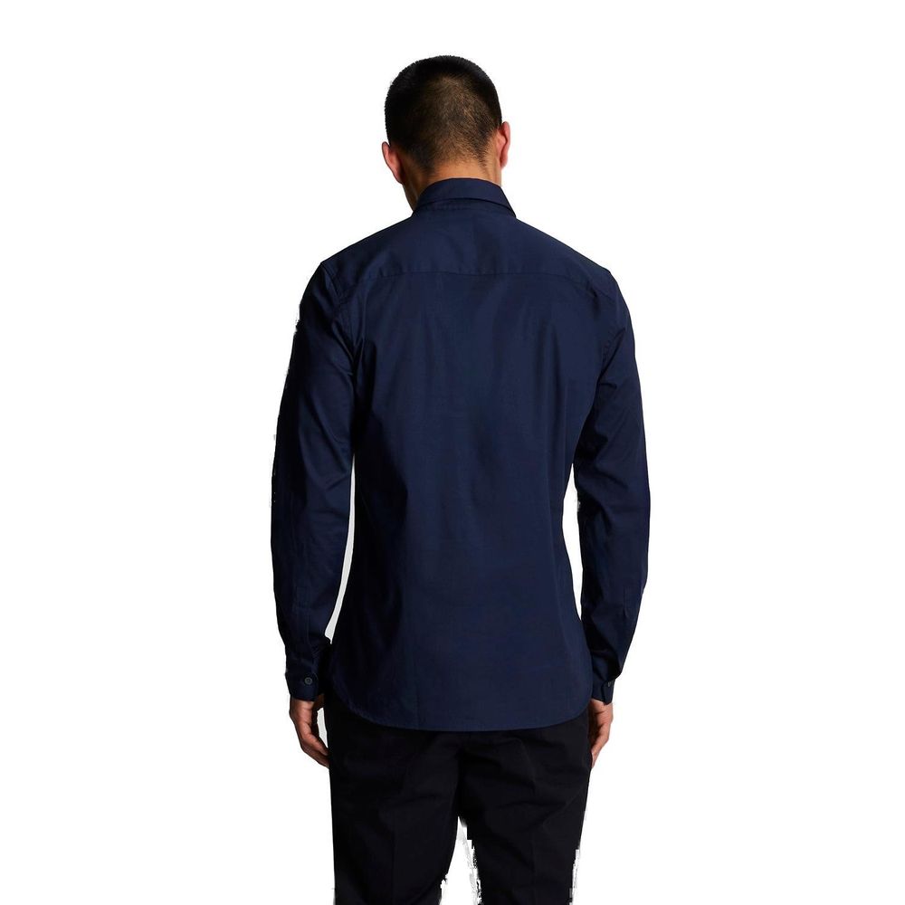 Lyle & Scott Blaues Baumwollhemd