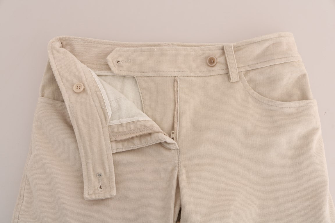 Ermanno Scervino Beige Slim Jeans Cord Skinny Hosen
