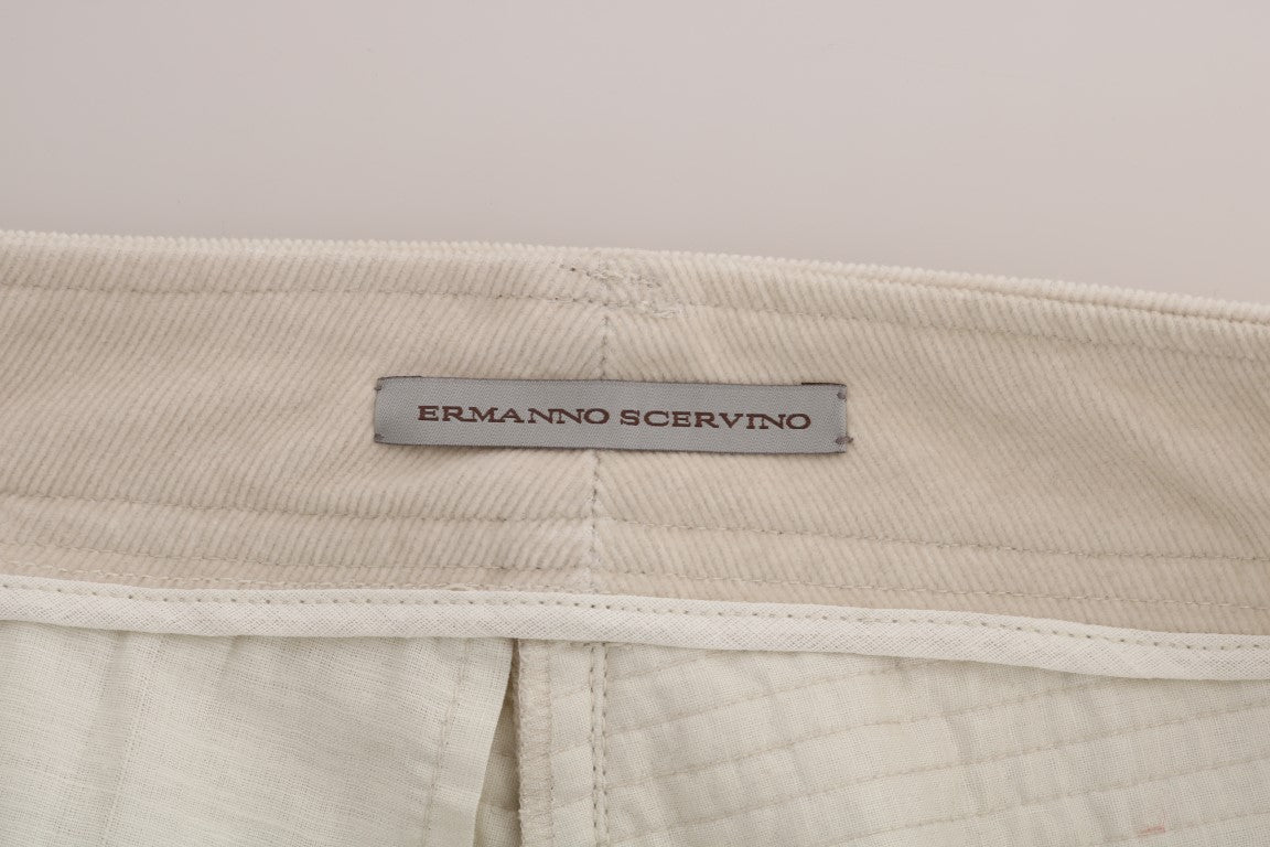 Ermanno Scervino Beige Slim Jeans Cord Skinny Hosen