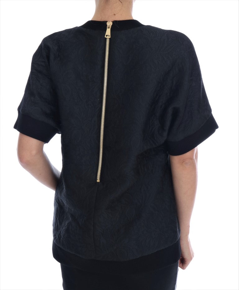 Dolce &amp; Gabbana Black sweater with enchanted crystals