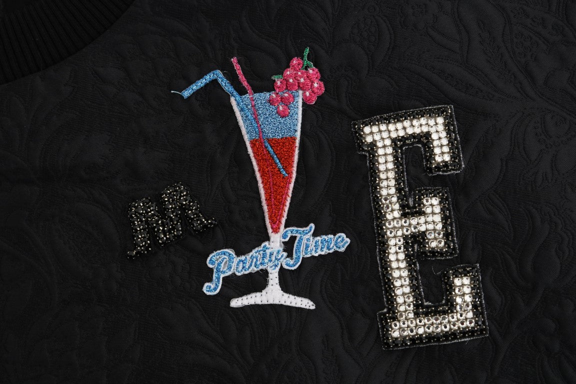 Dolce &amp; Gabbana Black sweater with enchanted crystals