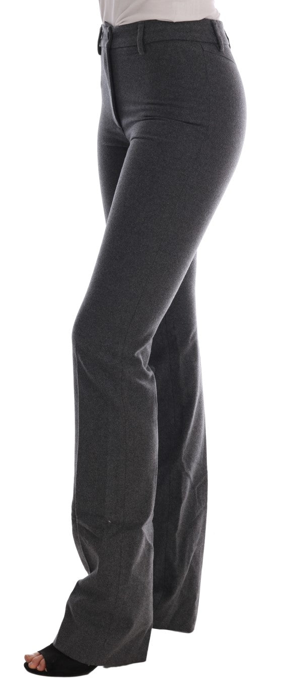 Ermanno Scervino Graue Stretch-Hose aus Wolle