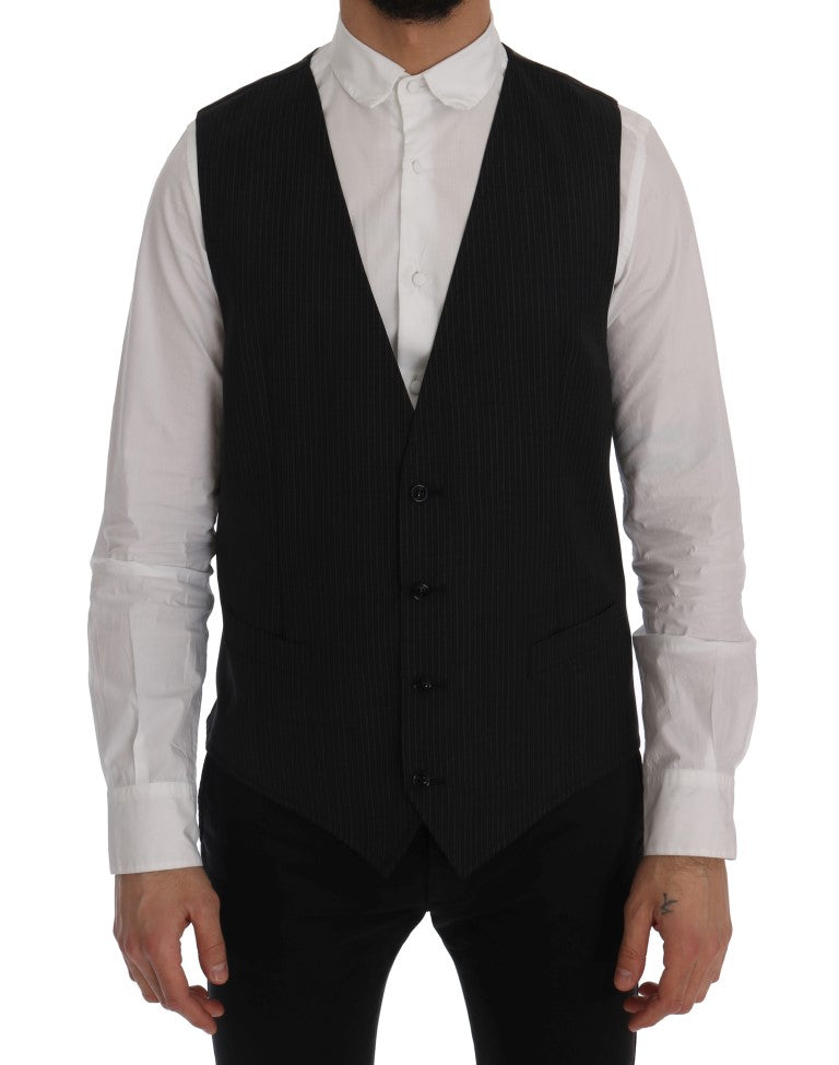 Dolce &amp; Gabbana grey stretch wool vest